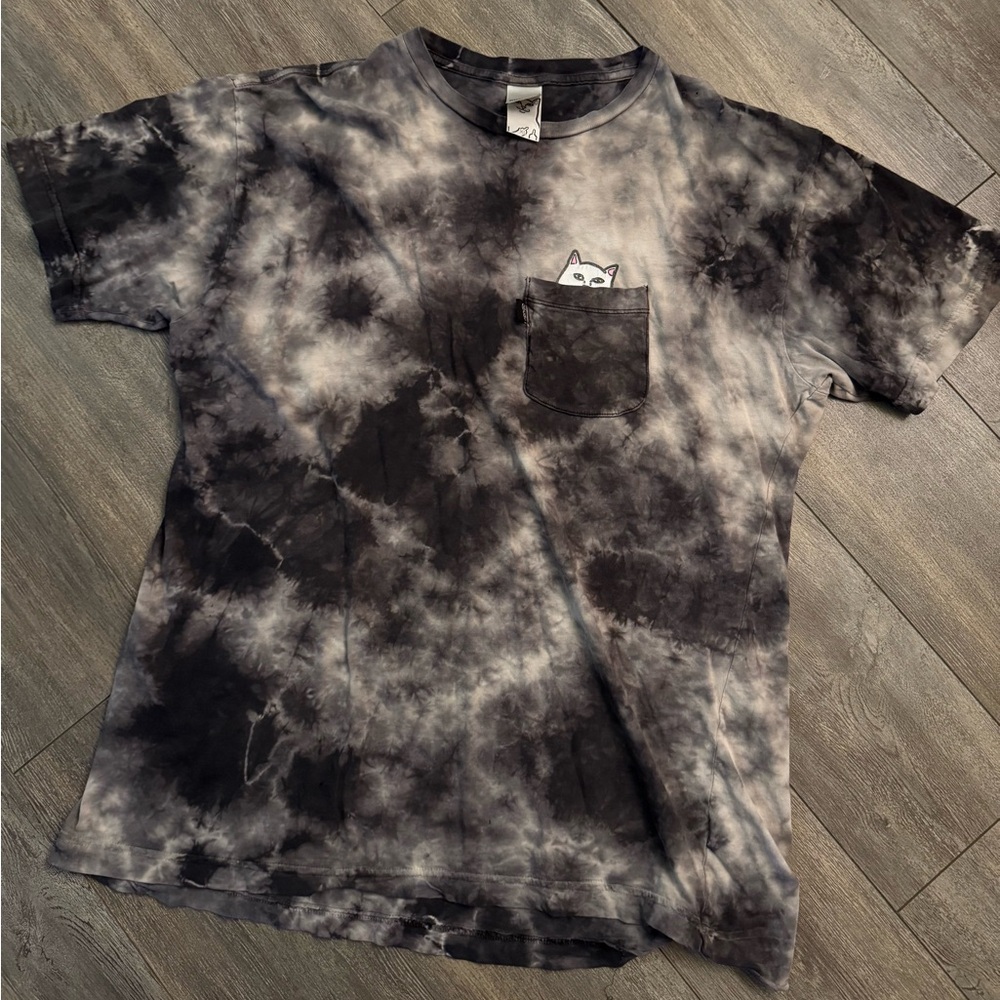 Ripndip black-Dye T-Shirt with Cat Pocket